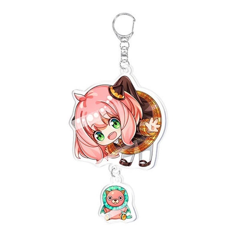 Careflection Acrylic Spy X Family Anime Cute Hanging Keychain Keyring Keytag (Anya Forger),Multicolor - Image 3