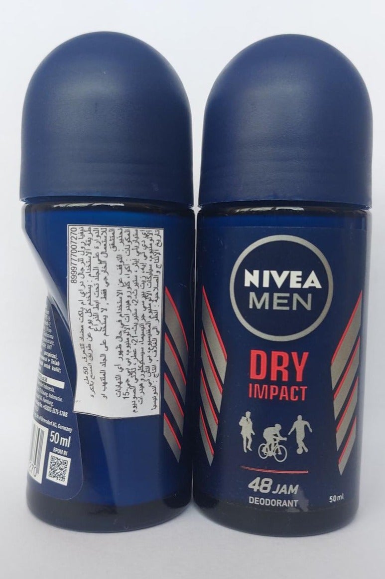 نيفيا مزيل العرق دراي امباكت رول اون للرجال من نيفيا، 50 مل، منعش