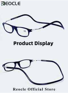 REOCLE Magnetic Reading Glasses Computer Readers with Replaceable Lens & Adjustable Temples Hanging Neck Presbyopic Glasses for Men Women  - Image 5