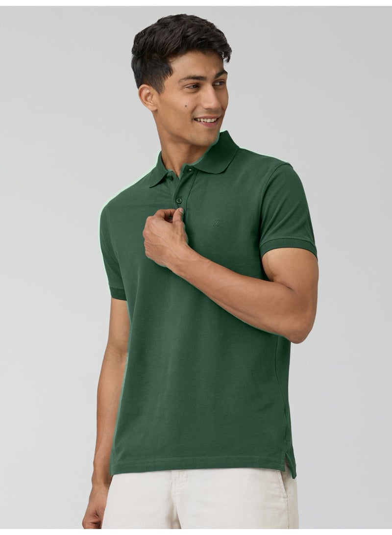 اكس واي اكس اكس تيشيرت بولو رجالي من XYXX، مصنوع من قطن ممشط نقي، بقصة عادية. - Image 4