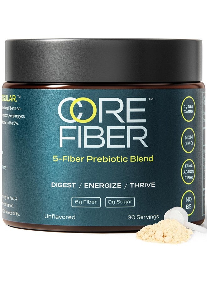 مكمل مسحوق الألياف مع 5 سلالات - مزيج بروبيوتيك يومي - يدعم صحة الأمعاء، الانتفاخ، الهضم المنتظم والطاقة المستدامة - 6 جرام ألياف لكل حصة، خالي من السكر، بدون نكهة - 30 حصة - Image 1