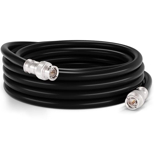 THE CIMPLE CO - SDI Cable 50 FT - RG6 Coaxial Cable with 2 Male BNC Connectors - Indoor/Outdoor Use and Rated for HD-SDI, High-Speed Internet, A/V Equipment - 75-Ohm Coax 50 Feet (15 Meters), Black - Image 1