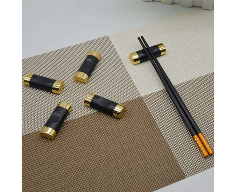 Chopstick Rest 4-Pack Premium Stainless Steel Anti-slip Arc Groove Design - Compact Lightweight Dining Accessory for Home Restaurant Party Dining Occasions - Image 4