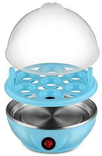 Dweezhet Egg Boiler Single Layer Electric Automatic with 7 Egg Poacher for Boiling Steaming Frying and Cooking with Stainless Steel Heating Plate Multicolor - Image 2