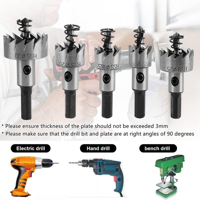 Othmro Utoolmart HSS Hole Saw Cutter, 25mm High-Speed Steel Hole Saw Bits, 70mm Length Black Drill Bit Hole Saw, for Stainless Steel, Aluminum Alloy, Plastic and Wood - Image 5