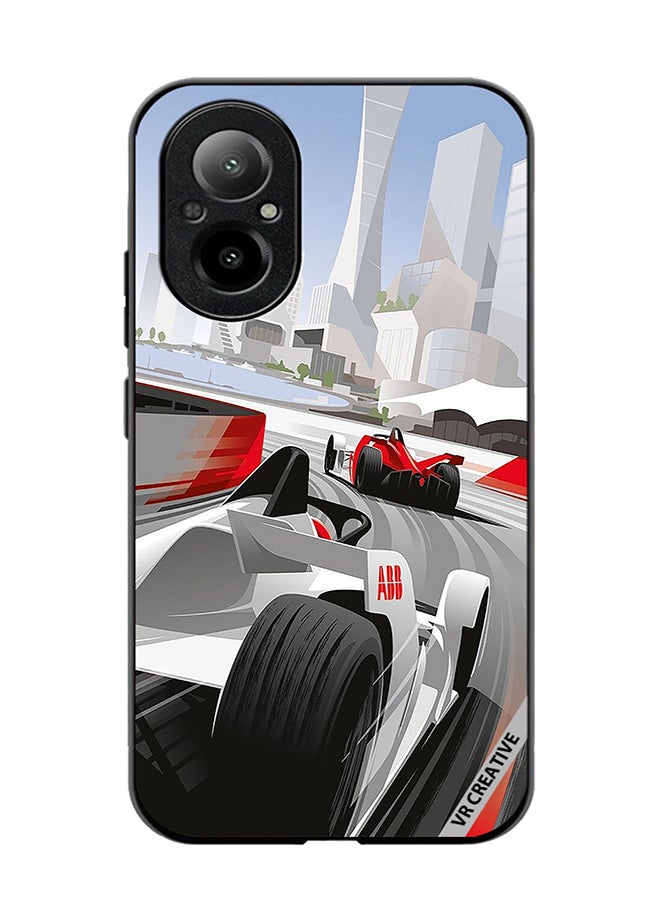 VR CREATIVE Protective Case Cover For Realme C67 4G F1 Car Racing Design Multicolour - Image 1