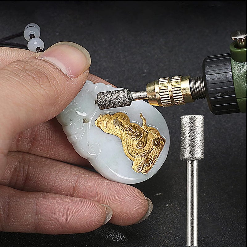 KEWAYO KEWAYO 20Piece Diamond Burr Bit Set  18 Shank Rotary Tools for Stone Glass  Jewelry Carving  Compatible with Dremel for Grinding Engraving  Polishing - Image 4