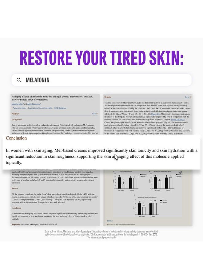 maxclinic Time Return Melatonin Eye Cream for Dark Circles & Fine Lines | Clarifying Eye Cream for Bags Under Eyes | Firming Eye Cream for Fine Lines| Moisturizing Eye Cream for Eye Care (0.70 oz)  - Image 4