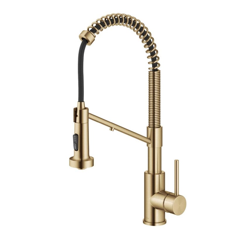 Kraus Bolden 2in1 PullDown Single Handle Kitchen Sink Filter Water Faucet for Reverse Osmosis or Water Filtration System in Brushed Brass KFF1610BB