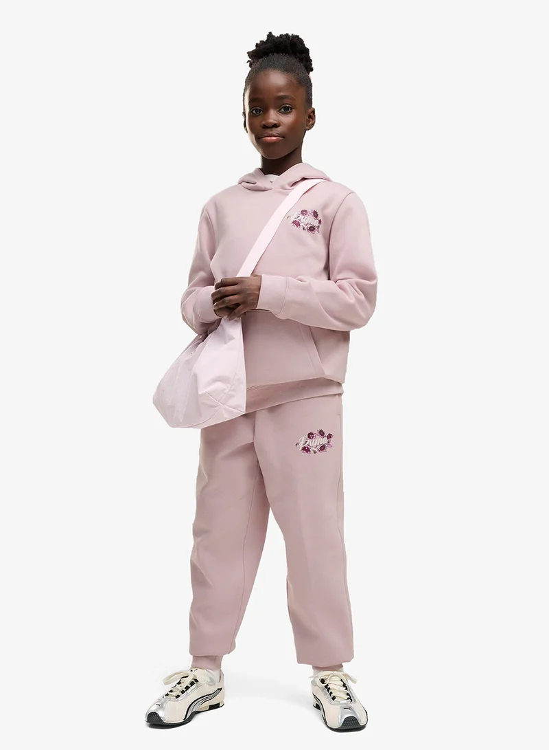 Puma Misty Pink Youth Essential Nature 2.0 Graphic Hoodie for Women | Best Price UAE