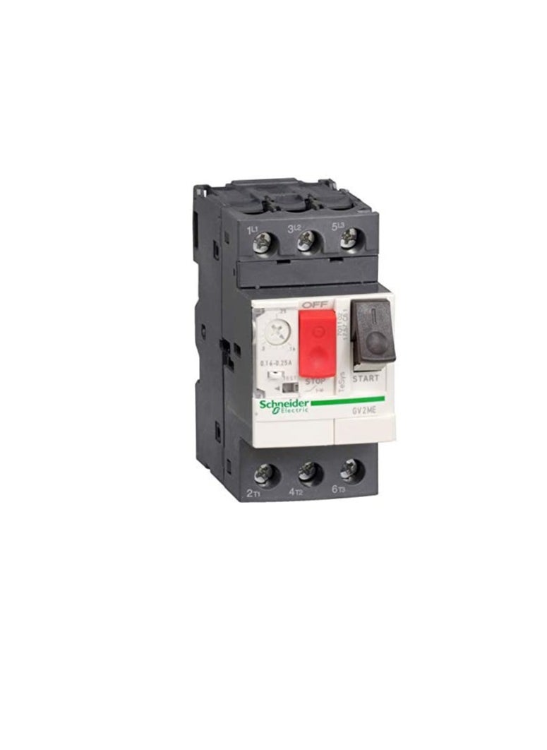 Schneider Electric Schneider Electric TeSys GV2ME10 On/Off Motor Circuit Breaker- Thermal Magnetic and Screw Clamp Terminals for AC (3P, 4-6.3 A)  - Image 2