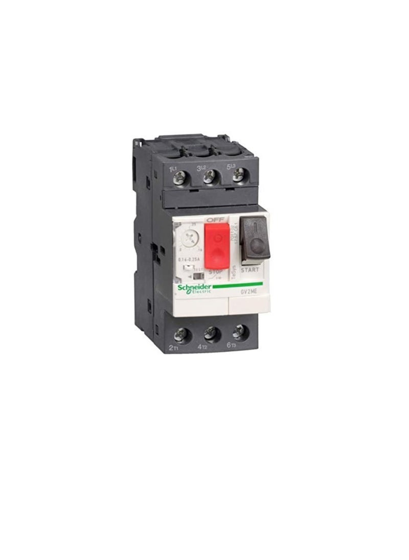 Schneider Electric Schneider Electric TeSys GV2ME10 On/Off Motor Circuit Breaker- Thermal Magnetic and Screw Clamp Terminals for AC (3P, 4-6.3 A)  - Image 1