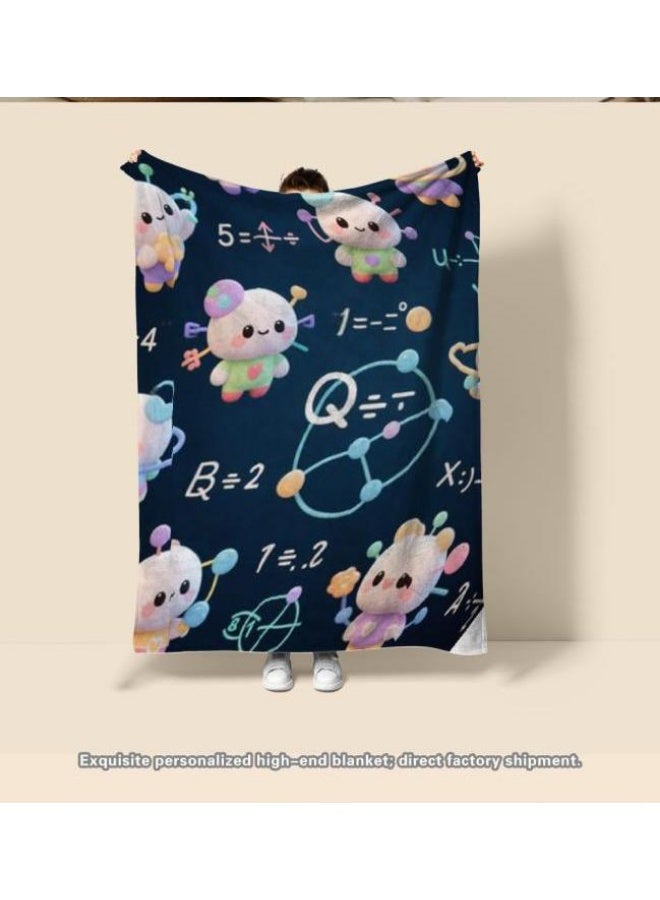 عام بطانية رقيقة من الفانيلا الكرتونية للأطفال أو الطلاب (دافئة ومريحة ومناسبة للنوم والألعاب) 100 سم * 150 سم - 277 - Image 1