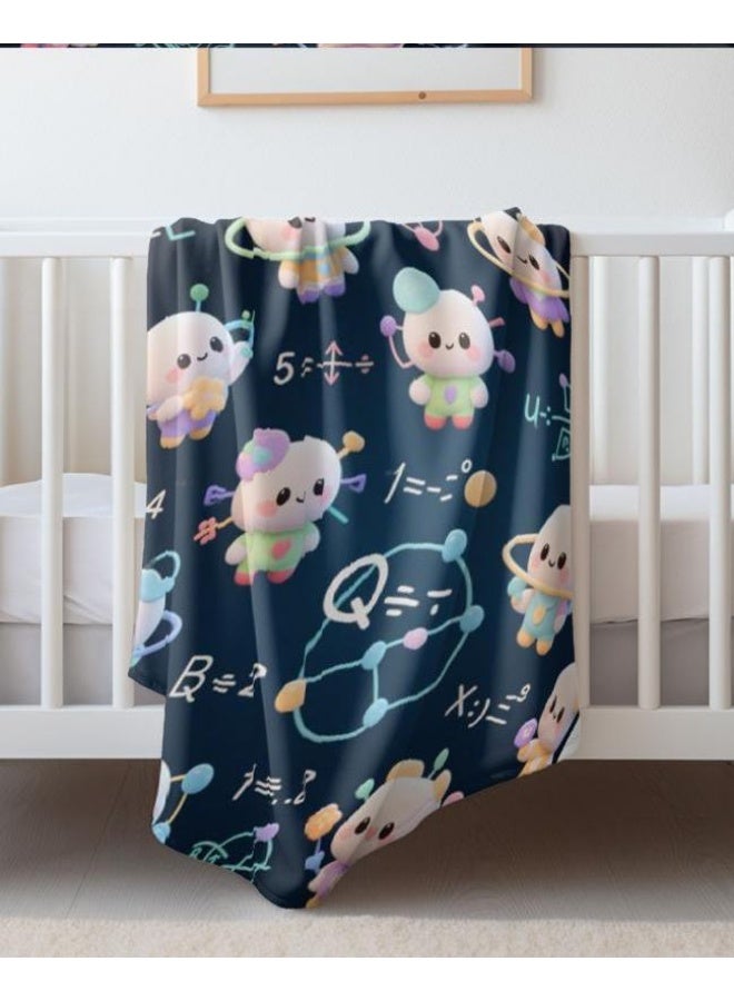 عام بطانية رقيقة من الفانيلا الكرتونية للأطفال أو الطلاب (دافئة ومريحة ومناسبة للنوم والألعاب) 100 سم * 150 سم - 277 - Image 4