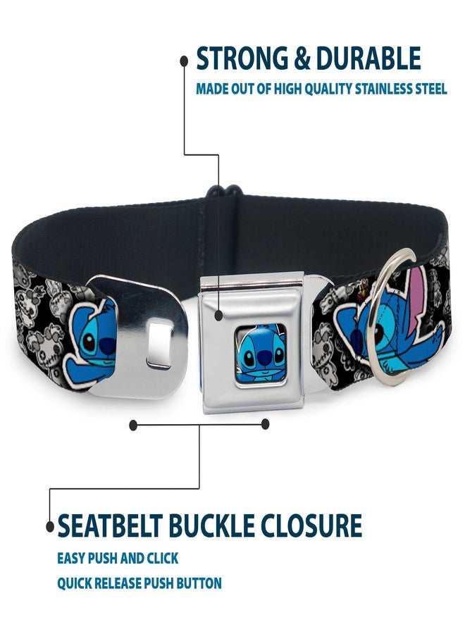 Buckle Down Buckle-Down Seatbelt Buckle Dog Collar - Stitch Poses/Mini Scrump Scattered - 1" Wide - Fits 15-26" Neck - Large - Image 4