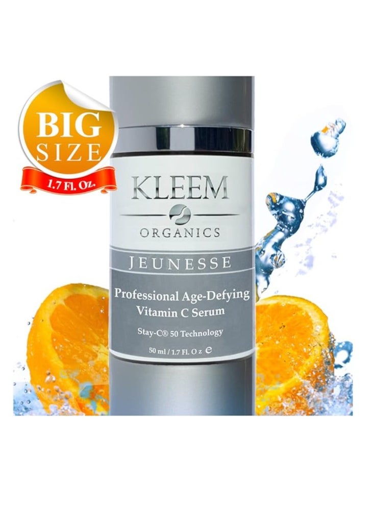 Kleem Organics Vitamin C Serum for Face with Hyaluronic Acid Women & Men -1.7 Oz 