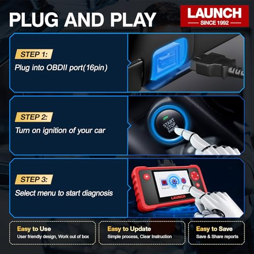 LAUNCH CRP123 V2.0 OBD2 Scanner-2025 New Model Engine/ABS/SRS/Transmission Diagnostic Scan Tool SRS Airbag Code Reader,3 Reset Oil Service/Throttle Relearn/SAS Reset,Lifetime Free Update - Image 3