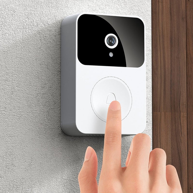 woobles Smart Wireless Remote Video Doorbell, Two-Way Calls,Photo,Recording,APP Control,Intelligent Visual Ring Doorbell Home Intercom HD Night Vision WiFi Rechargeable Security Door Doorbell (White) - Image 1