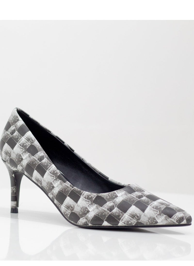 LAMARAPARIS Banu 7cm heel multi colored pointy court black  - Image 1