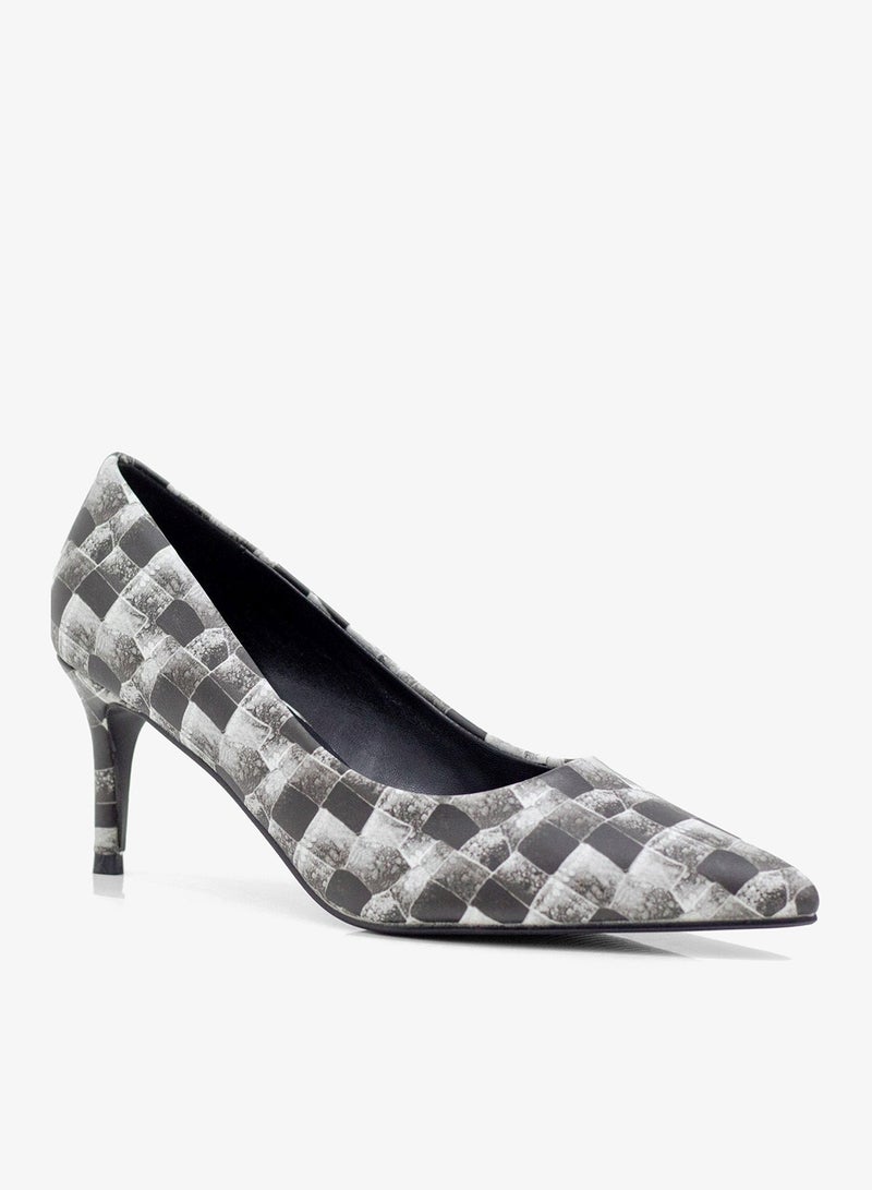 LAMARAPARIS Banu 7cm heel multi colored pointy court black - Image 1