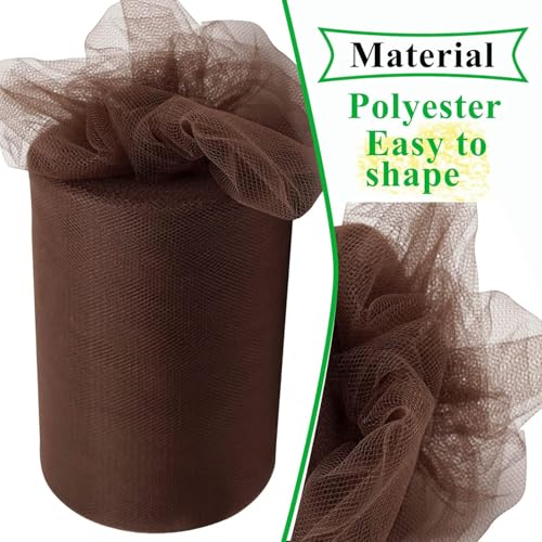 Filloxy Net Fabric Cloth for Multi Decoration, Parties, Festival, Costumes, Gift Packing, Party, Backdrop Material mandap, Pooja Background Ribbon Wedding Decoration, 58" Width (Brown, 10 Meter) - Image 5