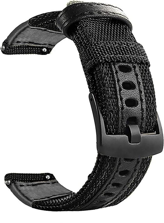 Samsung Quick Release 20mm Metal Watch Band for Galaxy Watch 4 - Watch 5 - Watch 5 Pro - Watch 3 41 - Active 2 (Black) - Image 1