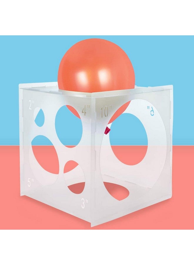 2-10 Inch Collapsible Plastic Balloon Sizer Box Cube, Balloon Size Measurement Tool For Balloon Decorations, Balloon Arches, Balloon Columns