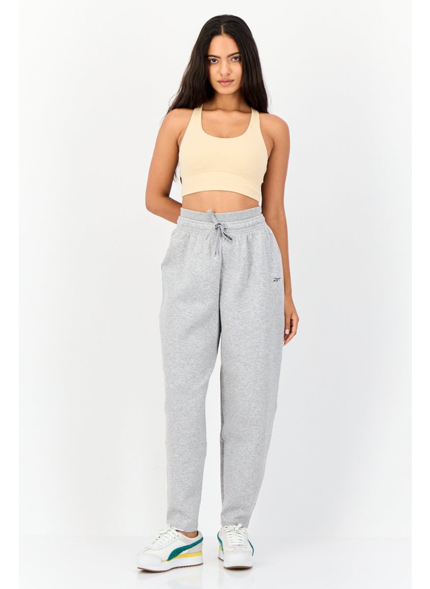 Reebok Women Sportswear Fit Drawstring Outdoor Sweatpants, Grey  - Image 4