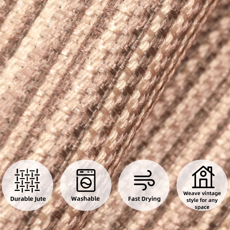 ILANGO Jute Area Rugs for Outdoor, Patio Woven Washable Rugs 5'x7', Natural Farmhouse Rugs for High Traffice Areas, Non Slip Carpet with Rubber Backing for Patio Backyard Balcony Porch - Image 5