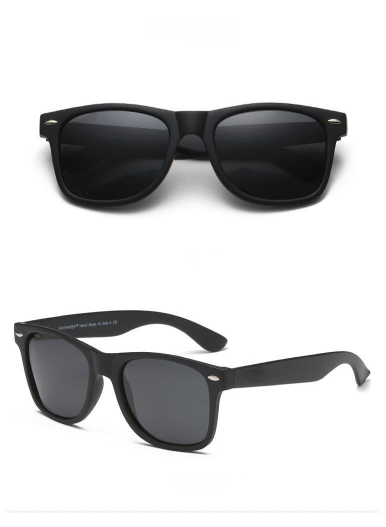 نظارات شمسية عدسات الوايفر الجديدة ذات حماية من الأشعة فوق البنفسجية مع إطار أسود - Image 2