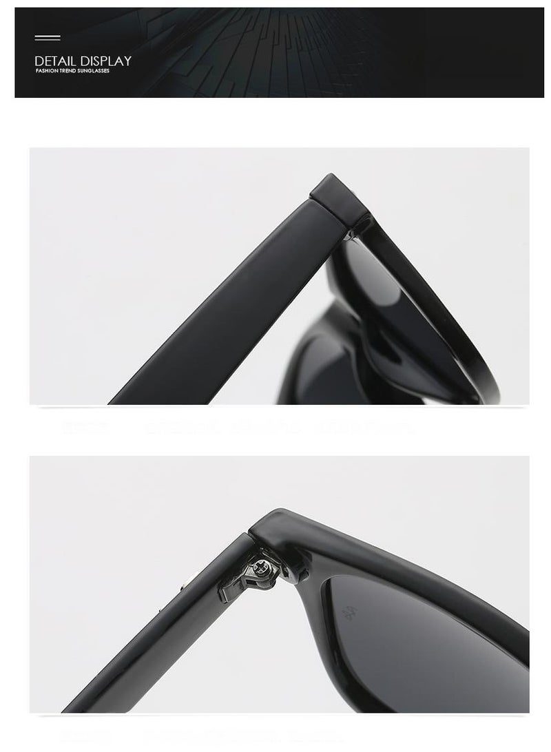 نظارات شمسية عدسات الوايفر الجديدة ذات حماية من الأشعة فوق البنفسجية مع إطار أسود - Image 3