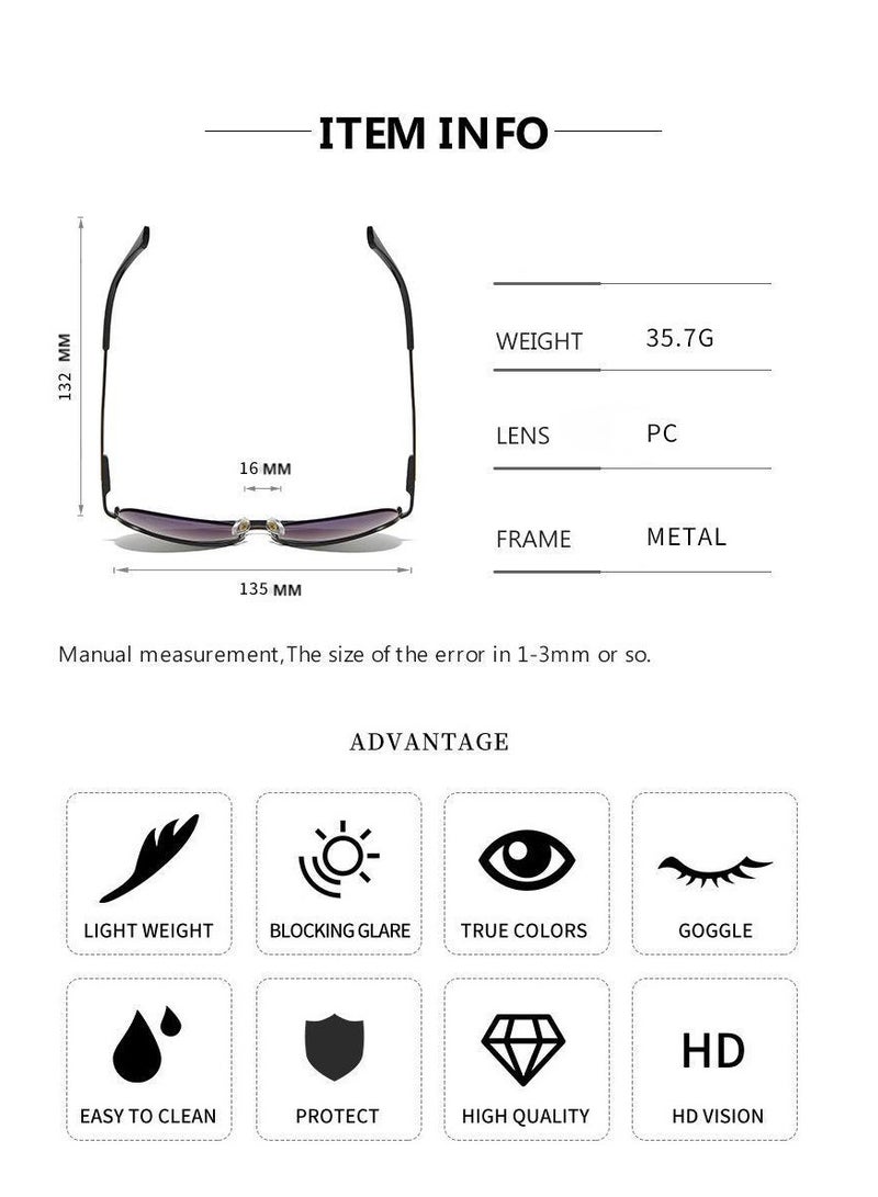 نظارات شمسية عدسات الوايفر الجديدة ذات حماية من الأشعة فوق البنفسجية مع إطار أسود - Image 4