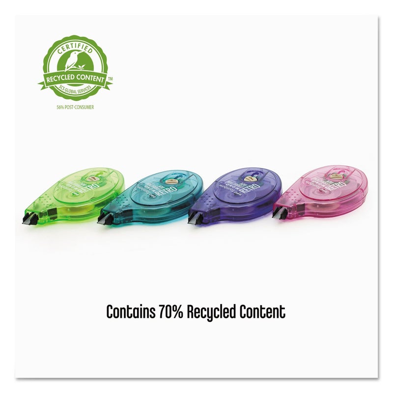 Tombow 68723 Mono Retro Correction Tape, Assorted Colors, 10-Pack. Colorful, Easy to Use Applicator for Instant Corrections - Image 5