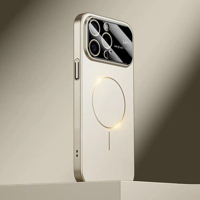 erorex For Iphone 13 Pro Large Window Magsafe Frosted Pc Phone Case(Titanium Color) - Image 1