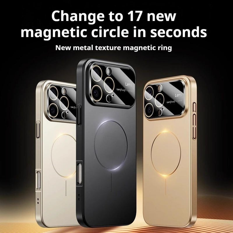 erorex For Iphone 13 Pro Large Window Magsafe Frosted Pc Phone Case(Titanium Color) - Image 2