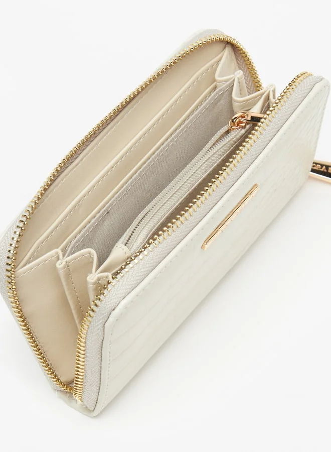 Flora Bella By Shoexpress Textured Zip Around Wallet