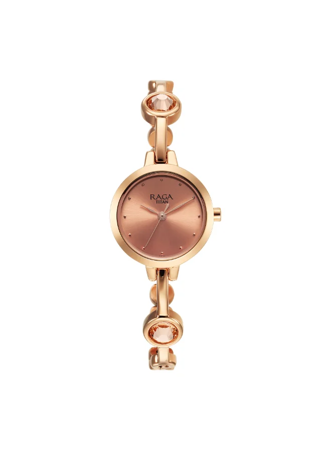 تيتان Women's Metal Analog Watch 2576WM02 - 26 mm