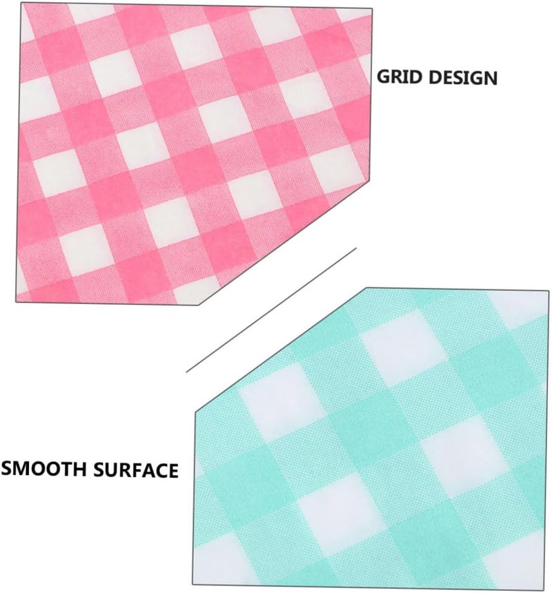 SHERCHPRY 80Pcs Patterned Paper Napkins Checkered Checkered Durable Tissue Napkins for Holiday Parties Home Decor Weddings and Events - Image 4