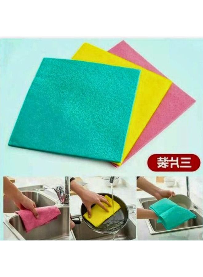 فوط مايكروفايبر للغسيل و تنظيف الزيوت والمطبخ - مجموعة ١٢  قطع - Image 3