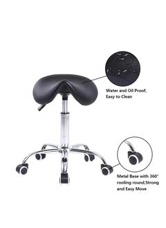 Cool Baby COOLBABY Saddle Chair, Saddle Stool with Wheels, Hydraulic Rolling Swivel Adjustable Stool Chair for Salon Spa Beauty Massage Dental Clinic Home Office  - Image 4