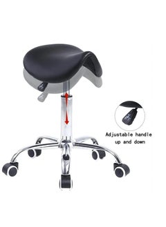 Cool Baby COOLBABY Saddle Chair, Saddle Stool with Wheels, Hydraulic Rolling Swivel Adjustable Stool Chair for Salon Spa Beauty Massage Dental Clinic Home Office  - Image 5