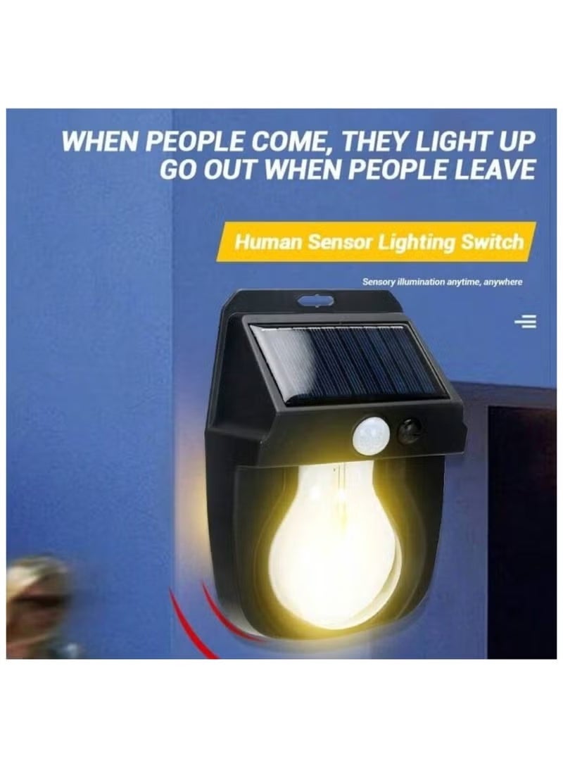 A ZONE Solar Wall Lights Outdoor, Wireless Dusk to Dawn Porch Lights Fixture, Solar Wall Lantern with 3 Modes & Motion Sensor, Waterproof Exterior Lighting with Clear Panel for Entryway Front Door - Image 4