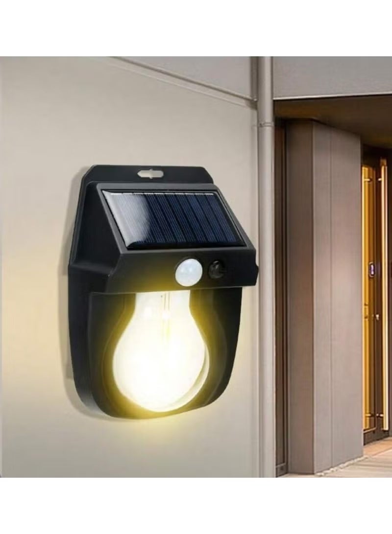 A ZONE Solar Wall Lights Outdoor, Wireless Dusk to Dawn Porch Lights Fixture, Solar Wall Lantern with 3 Modes & Motion Sensor, Waterproof Exterior Lighting with Clear Panel for Entryway Front Door - Image 3