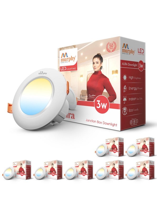 Murphy 3W Aura LED Deep Junction Box 3-in-1 Color Changing Light (Cool White/Warm White/Natural White, Pack of 8) - Image 1