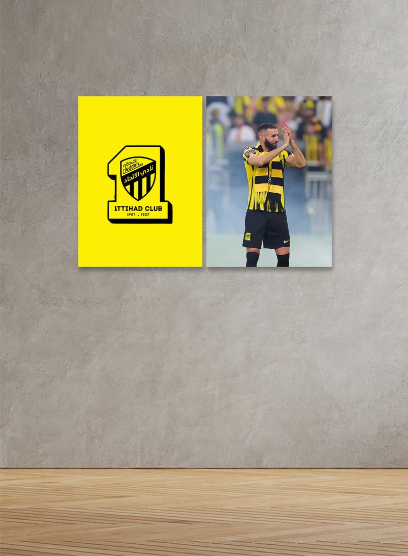 Marktna Decorative Wall Art Painting With Sports Design 2 Pieces Size 80x60cm - Image 1