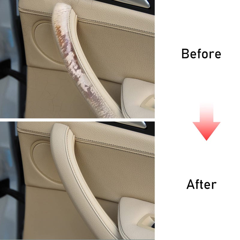Jaronx Jaronx Compatible with BMW X3/X4 Door Handle Outer Cover, Right Side Passenger Leather Door Handle Outer Cover Replacement Compatible with BMW X3 F25 2010-2016, X4 F26 2014-2017  - Image 2