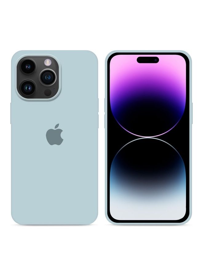 نيبمينينت Silicone Cover Liquid Gel Soft Ultra Slim Shockproof Back Case Full Body Protection For Apple iPhone 14 Pro 6.1 inch أزرق فاتح - Image 3