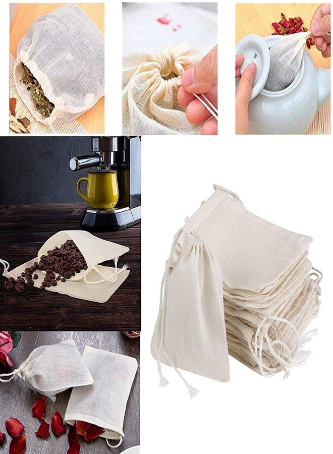 Birdbrid Muslin Drawstring Bags 3x4 Inch - Cotton Small Potli Pouches for Jewelry, Coins, Wedding Favors, Return Gifts - Reusable Cloth Gift Bags (Pack of 12) - Image 5