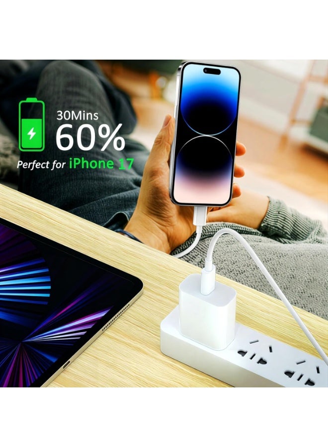 USB C to USB C Charging Cable for Apple 2Pack 1.8M, Long Type C to C Fast Charger Cord for iPhone 16 E/17/Air/15/Pro/Plus/Pro Max, for MacBook Pro/Air, for iPad Pro12.9/11in,Air 4/5,Mini 6/7 60W - Image 5