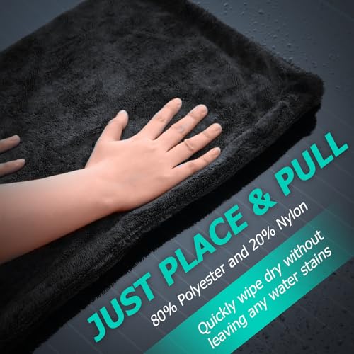 R RUCKERCO Microfiber Towels For Cars 2-Pack Car Drying Towel 1300 Gsm Ultra-Large Soft Microfiber 35" x 27.5" & 19.7" x 11.8" Towels Are Great For Car And Home Cleanups No Streaks, Scratches Or Water Spots - Image 5